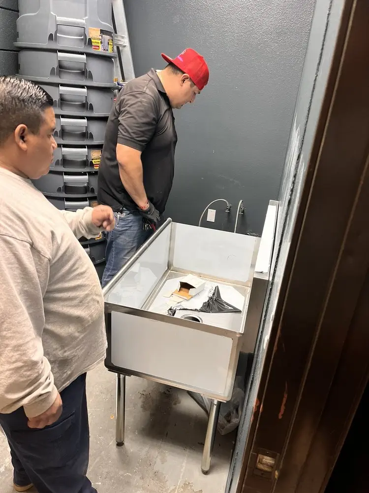 Commercial plumbing and sink installation in Central East Austin